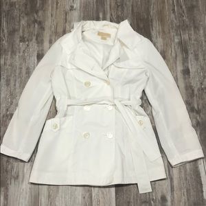 MICHAEL KORS Women's White Belted Trench Coat